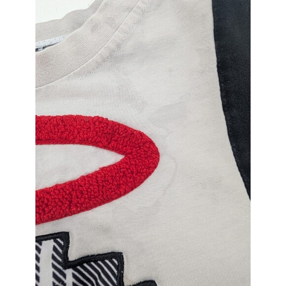 BKYS Distressed Pac-Man Ghost Invader Fuzzy Halo Short Sleeve T-Shirt Size Small - Picture 7 of 10